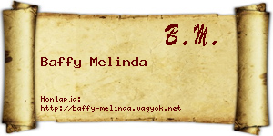 Baffy Melinda névjegykártya