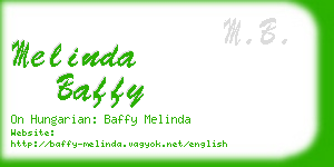 melinda baffy business card